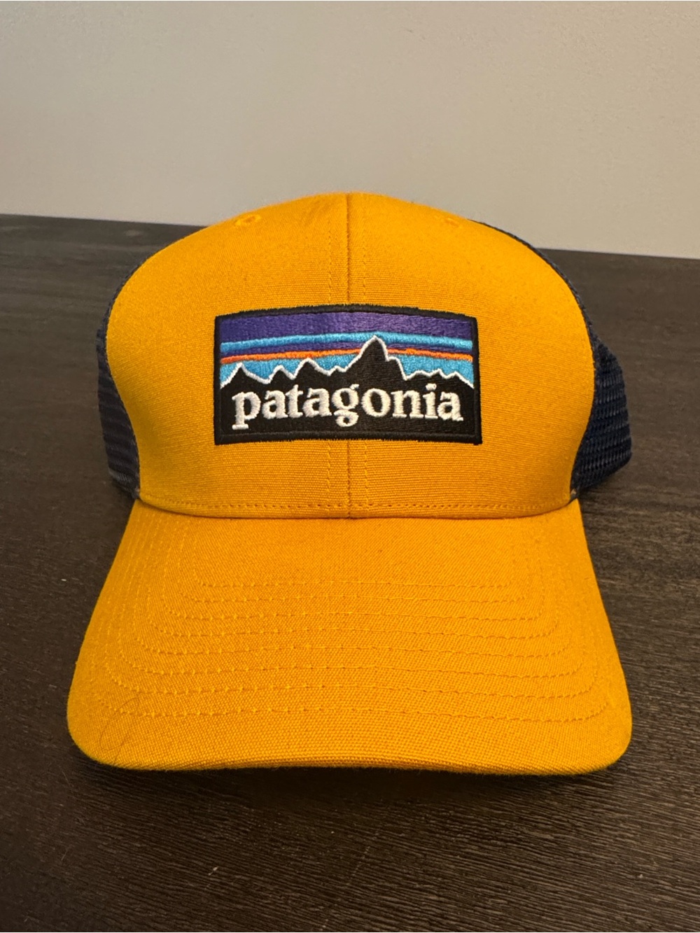 Patagonia Unisex Gold and Navy Trucker Hat
